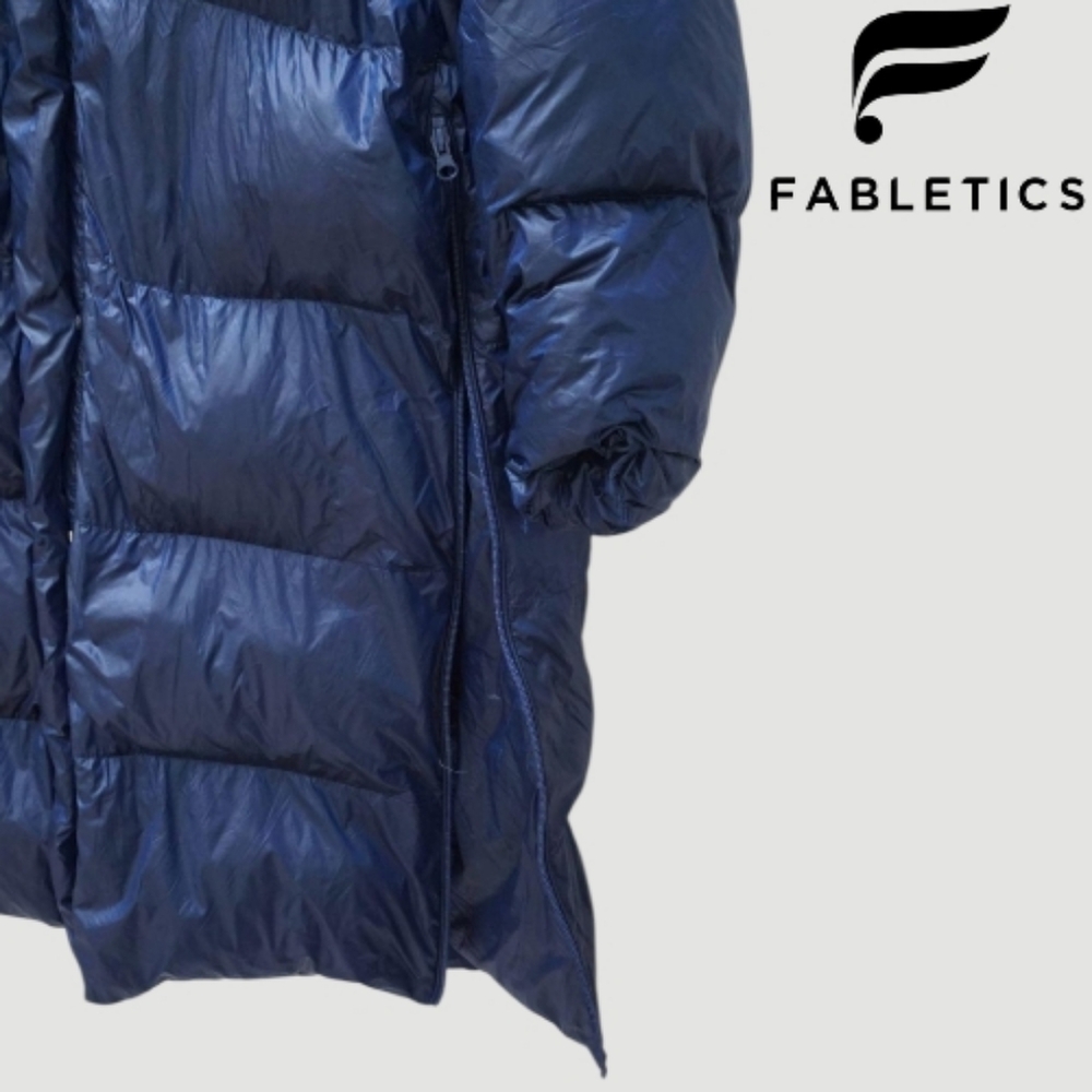 Fabletics Adeline Shine Oversize Long Puffer Deep Cobalt Blue NWT XS - Picture 3 of 14